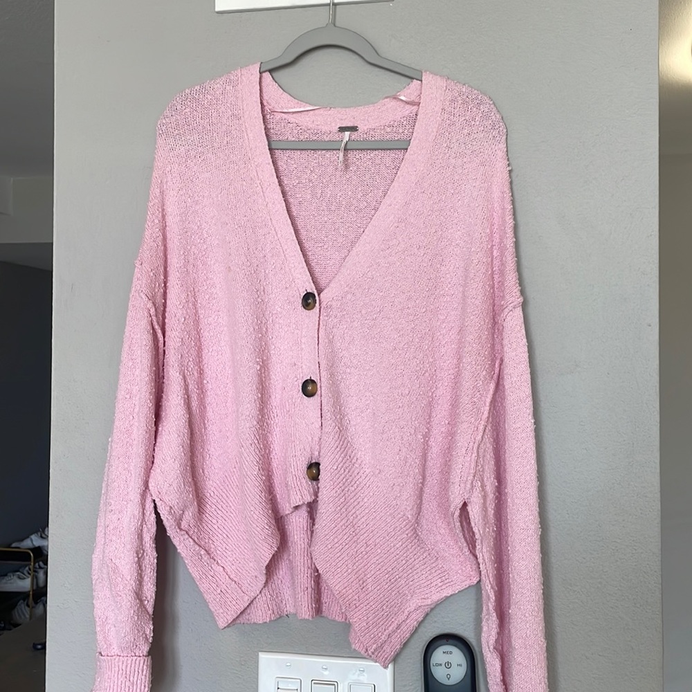 FreePeople pink cardigan